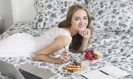 https://www.freepik.com/free-photo/pretty-young-woman-lying-bed-with-breakfast-book-laptop_3927926.htm#fromView=search&page=2&position=27&uuid=53eb44cd-4a55-4815-9067-3389c875bf31&query=Budget+Trip+Hacks%3A+Where+to+Sleep%2C+Eat+%26+Explore+for+Less